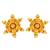 Gold plated ethnic choker necklace with earring traditional jewelry set gift for women