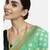 Women's gold toned long maharani haar necklace with earrings south style