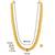 Women's gold toned long maharani haar necklace with earrings south style