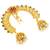 Ethnic hair juda pin brooch for women faux emerald ruby & beads studded festive bridal jewelry