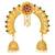 Ethnic hair juda pin brooch for women faux emerald ruby & beads studded festive bridal jewelry