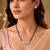 Women's brass silver toned triple round mangalsutra set with s-hook