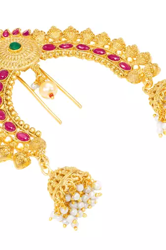 Ethnic hair juda pin brooch festive bridal jewelry for women
