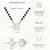 Women's brass silver toned round solitaire mangalsutra set with s-hook
