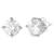 Women's brass silver toned round solitaire mangalsutra set with s-hook