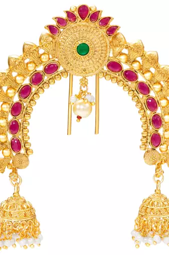 Ethnic hair juda pin brooch festive bridal jewelry for women