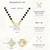 Women's brass silver toned round solitaire mangalsutra set with s-hook