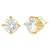 Women's brass silver toned round solitaire mangalsutra set with s-hook