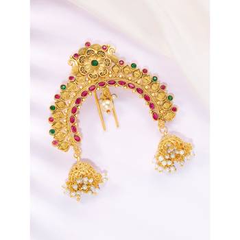 Ethnic hair juda pin brooch bridal festive jewelry for women 1
