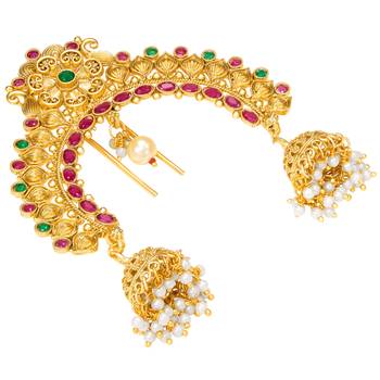 Ethnic hair juda pin brooch bridal festive jewelry for women 2