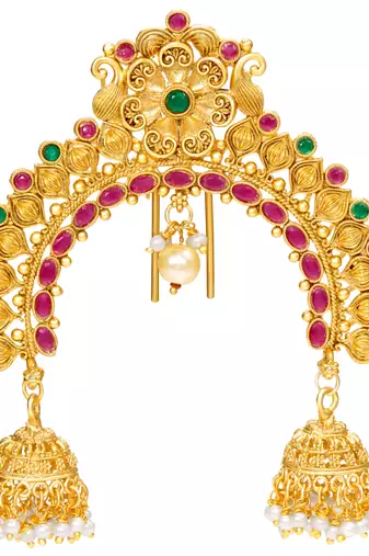 Ethnic hair juda pin brooch bridal festive jewelry for women