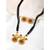 Rani pink green synthetic stone studded mangalsutra necklace with