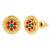 Rani pink green synthetic stone studded mangalsutra necklace with