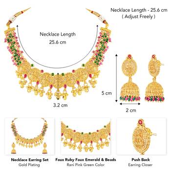 Necklace earrings set traditional jewelry for women 4