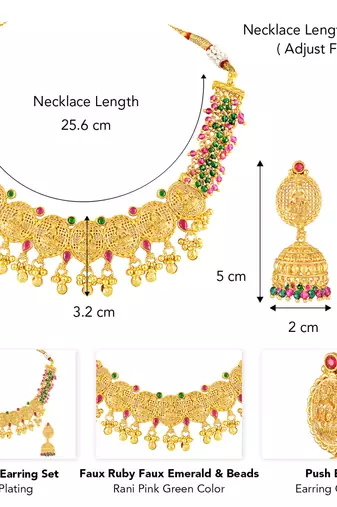 Necklace earrings set traditional jewelry for women