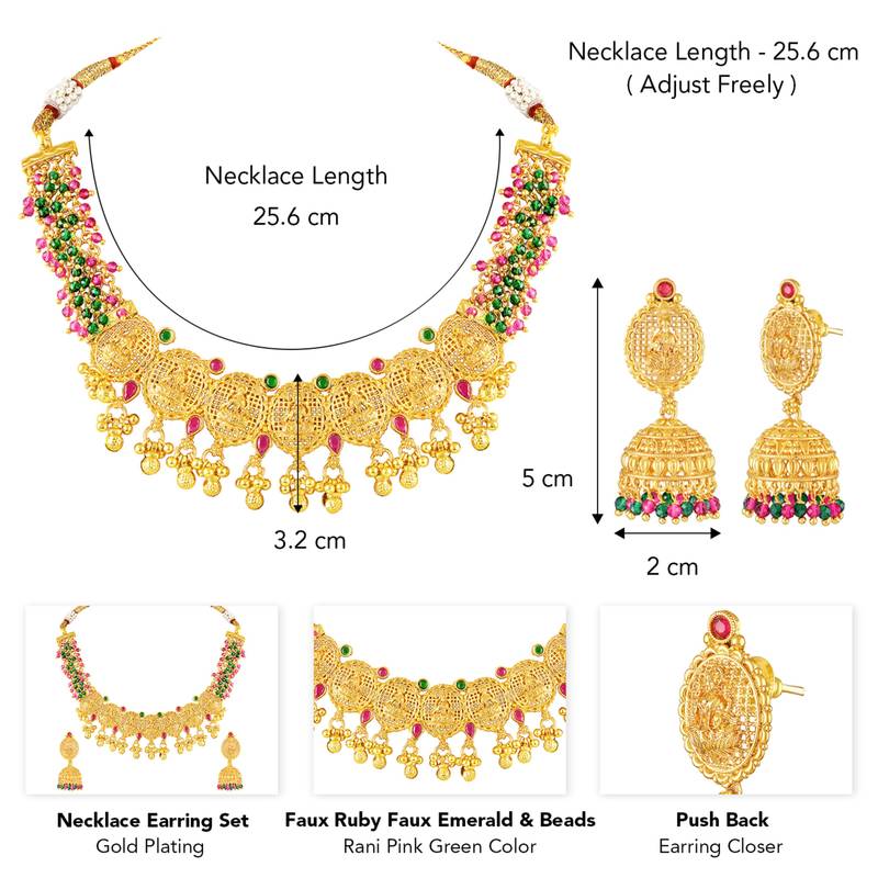 Necklace earrings set traditional jewelry for women