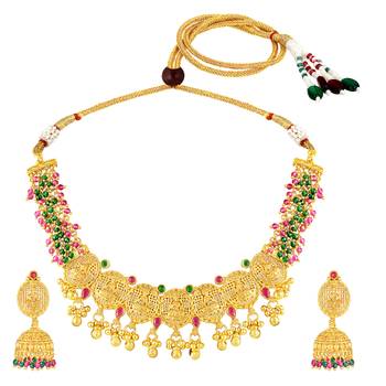 Necklace earrings set traditional jewelry for women 5