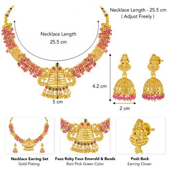 Women's necklace earrings set ethnic jewelry for women 4