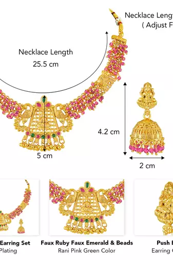 Women's necklace earrings set ethnic jewelry for women