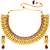 Women's faux ruby faux emerald studded necklace earrings set jewelry for