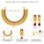 Women's faux ruby faux emerald studded necklace earrings set jewelry for