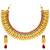 Women's faux ruby faux emerald studded necklace earrings set jewelry for