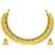 Women's faux emarald studded ethnic necklace earrings set jewelry for women