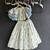 Off White Blue Printed Cotton Silk Lehenga Set