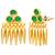 Women's faux emarald studded ethnic necklace earrings set jewelry for women