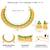 Women's faux emarald studded ethnic necklace earrings set jewelry for women