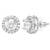 Women's brass silver toned five round mangalsutra & stud earring set
