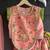 Peach Printed Cotton Silk Lehenga Set