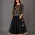 Black Embroidered Cotton Silk Lehenga Set