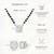 Women's silver toned square solitaire mangalsutra & stud earring  set