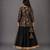 Black Embroidered Cotton Silk Lehenga Set