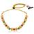 Women's rani pink green synthetic stone studded necklace drop earrings