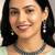 Black oxidised necklace earrings set crystals studded festive design