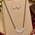 Womens silver toned round heart mangalsutra necklace earrings set