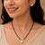 Women's silver toned heart solitaire mangalsutra & stud earring set