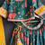 Green Yellow Printed Cotton Silk Lehenga Set
