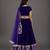 Purple Embroidered Velvet Lehenga Set