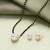 Women's golden toned heart solitaire mangalsutra & stud earring set