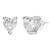 Women's silver toned heart solitaire mangalsutra & stud earring set