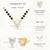Women's golden toned heart solitaire mangalsutra & stud earring set