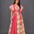 Beige Coral Printed Organza Lehenga Set