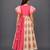Beige Coral Printed Organza Lehenga Set