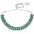 Green oxidised necklace earrings set for women faux emerald studded |