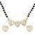 Womens golden toned heart mangalsutra necklace & earrings set