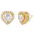 Womens golden toned heart mangalsutra necklace & earrings set