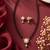 Women's brass golden toned round drop mangalsutra & earring  set